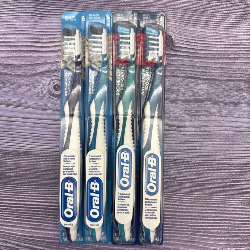 4 LOT Oral-B Pro-Health All-In-One Soft Regular Toothbrush 2016 / 2011
